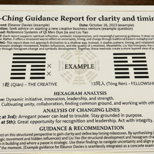 i ching guidance report